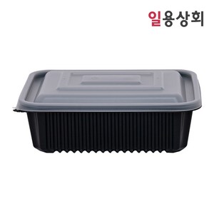 [ILYONG] 사각 찜용기 JH 23197 대 2000ml 50세트 검정, 50개, 1세트