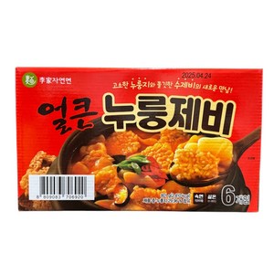 이가자연면 얼큰 누룽제비 133.5g, 801g, 2개