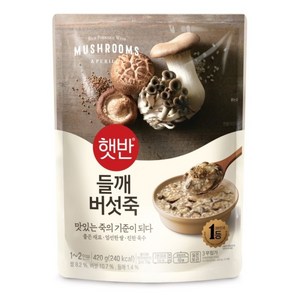 비비고 들깨버섯죽, 420g, 21개