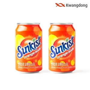 광동제약 썬키스트 오렌지 소다 탄산음료, 355ml, 24개