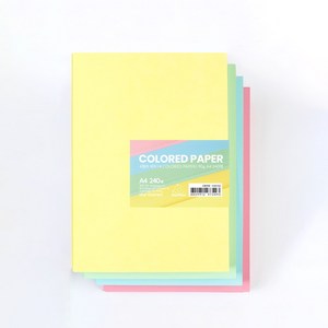 PaperPhant 4컬러 색지 (4 COLORED PAPER) 90g, A4 240매