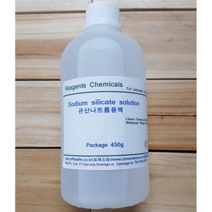 규산나트륨용액 Sodium Silicate solution (Na2SiO3) 화)450g 물유리 오피스안, 1개