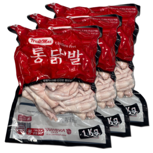 프레쉬맥스 닭발 원료 통닭발 1Kg, 3개