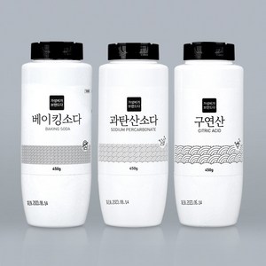 베이킹소다+과탄산소다+구연산 450G x 3개(용기), 2세트