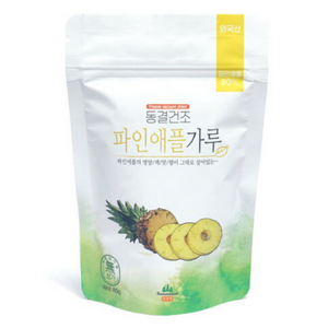 동결건조 파인애플가루 분말(85g) 파인애플 80%, 1개