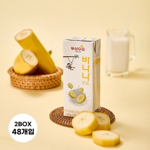 부산우유 멸균 바나나우유, 190ml, 48개