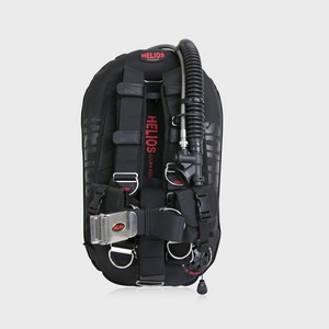 헬리오스 BCD 블랙나이트_A1 BCD 시스템 27 lbs 부력조절 스킨스쿠버 백마운트, 하드코트 알루미늄, A1퀵풀하네스(QP웨빙버클_스테인레스)