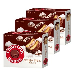 오리온 초코파이 하우스 초코앤크림, 408g, 3개