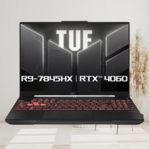 에이수스 2024 TUF 게이밍 A16 라이젠9 라이젠 7000 시리즈 지포스 RTX 4060, Mecha Gay, 3TB, 32GB, Win11 Home, FA607PV-QT059