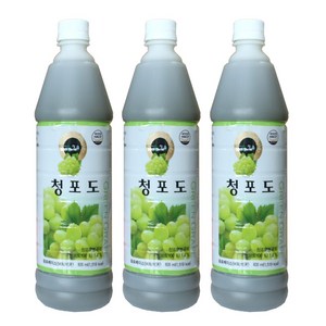 청솔 청포도 음료베이스 835ml / 과일원액, 3개