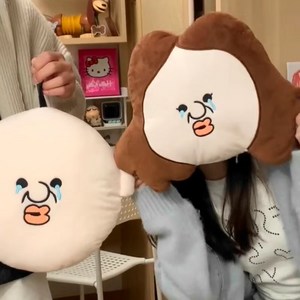 Mayfox 옥지 빵빵이 옥지 귀여운 캐릭터 Bbangbbang Cushion 보풀인형 학생 애니메이션 쿠션 남녀공용 쿠션 생일 선물, 스타일A+B