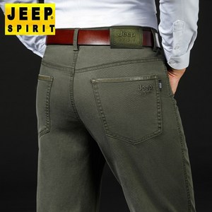 JEEP SPIRIT 지프 스피릿 바지 남성 가을 겨울 스트레이트 캐주얼바지 느슨한 비즈니스 팬츠 올매치 가을바지 겨울바지 컬러 미드 웨이스트 두꺼운 남자 바지 J7061