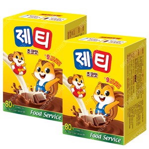 동서 제티 초코렛맛 80T X 2개(160T) 코코아, 1g, 80개입, 2개