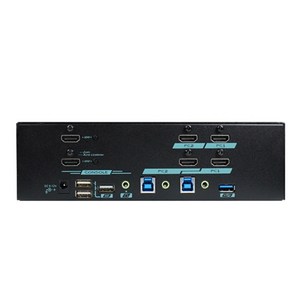 REXTRON Rexton MKAG-G3122 듀얼 HDMI 2.0 KVM 스위치 2포트 USB3.0 4K60Hz 스위칭허브/서버-KVM, 1개