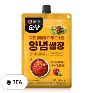 청정원순창 양념 쌈장, 190g, 3개