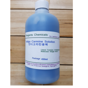 오피스안 인디고카민용액 Indigo Camine Solution(C16H8N2Na2O8S2) 화)450ml 지시약 [실험시약] 시약