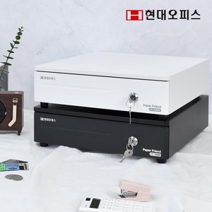 현대오피스 페이퍼프랜드 원터치 카운터 금고 소형 가정용 미니 돈통 CT-700W 캐쉬박스 금전함, CT-700W 화이트