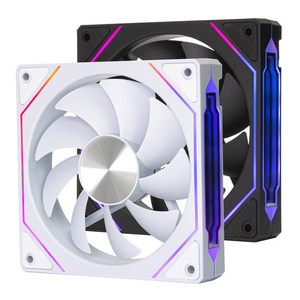 컴튜 프리즘 글로우 컴퓨터 쿨링팬 본체 리버스 팬 쿨러 120mm ARGB FAN, 블랙 - 역방향(리버스), 1개