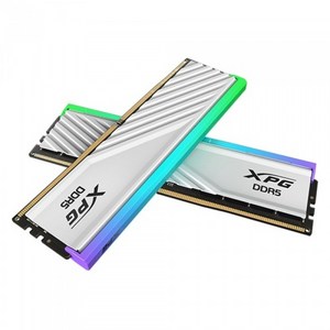 [공식수입사] ADATA XPG DDR5-6000 CL30 LANCER BLADE RGB 화이트 패키지 (32GB(16Gx2)), AX5U6000C3016G-DTLABRWH, 2개