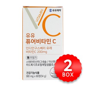 유유제약 퓨어 비타민C 900mg x 60정 x 2박스, 2개, 54g