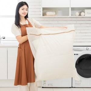 생각하는집 무형광 대형 이불 세탁망 특대형 이중 빨래망 90 x 100cm, 90x100 (XXL), 1개, 아이보리