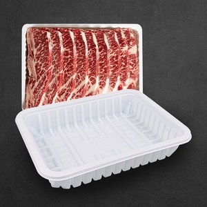 LA갈비 트레이 1kg 50개 정육포장 PP용기 정육점 진열트레이 고기선물세트포장 갈비용기 LA-1, 백색, 100개, 1개