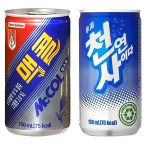 일화 천연사이다 업소용x30캔+맥콜x30캔, 1세트, 190ml