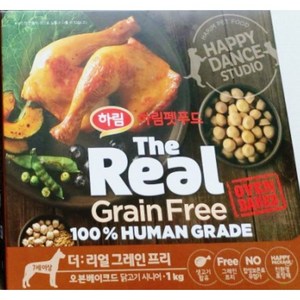 하림펫푸드 어덜트 더리얼 그레인프리 오븐베이크드 강아지사료, 닭, 1kg, 1개