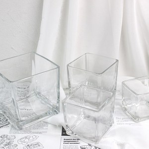 캔들 양초유리용기 - 사각 (소 중 대 특대), 사각(중), 1개