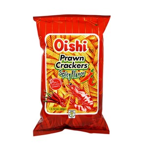 Oishi Prawn Crackers Spicy flavor 오이시 새우깡 매운맛, 90g, 1개