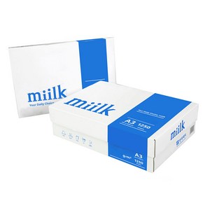 밀크 A3 복사용지 A3용지 85g 1250매 1박스, 단품