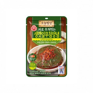 오뚜기 오늘밥상 생깻잎무침양념, 1개, 100g