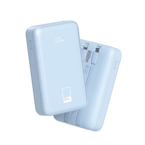 팬톤 22.5W PD 고속충전 빌트인 케이블 보조배터리 20000mAh, Ocean Breeze