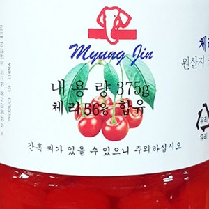 씨없는 체리병조림 (375g) 칵테일 적체리당절임 통조림 병, 375g, 1개