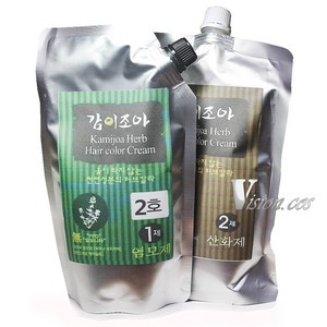 감이조아 허브 칼라크림 염색약 대용량 500g, 02호 자연갈색, 1개