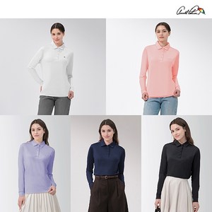 아놀드파마 25SS[아놀드파마]매직홀 긴팔 카라 티셔츠 5종 여성