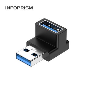 INFOPRISM / USB 3.1 C타입 A타입 각도 변환 젠더 90도 180도 L형 U형 ㄱ형 IA-922, 2개