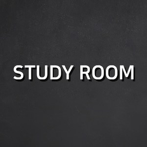 공부방 표지판 백색, STUDY ROOM, 1개