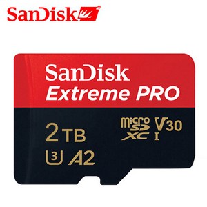 2T Extreme PRO 2TB Micro Card A2 U3 V30 SDXC Memory Card Flash Memory Microsd TF Mini Card, 1개