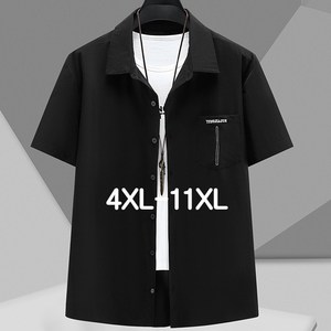 쥬엔리치 남자 반팔 셔츠 4XL-11XL 반바지 빅사이즈 스포츠 케주얼 5부 반바지 아이스 실크