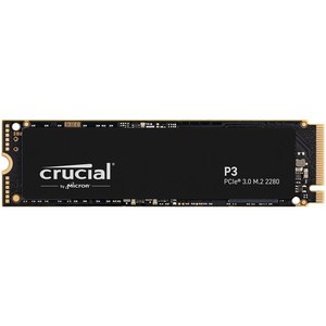 마이크론 크루셜 P3 M.2 NVMe SSD, CT2000P3SSD8, 2TB