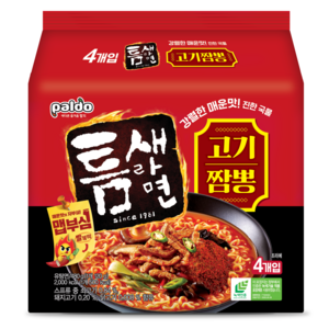 틈새라면 고기짬뽕 120g, 4개