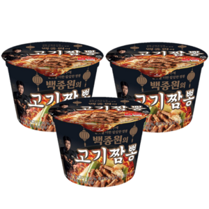 백종원의 고기짬뽕 용기컵라면 105g X 3개