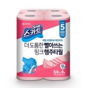 스카트 더 도톰한핑크행주타월 54매, 54매입, 8개