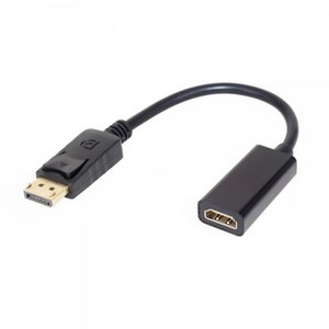 [티테크놀로지] DisplayPort to HDMI M/F 변환케이블 락킹 커넥터 T-DP11HD [블랙/0.15m], 1개