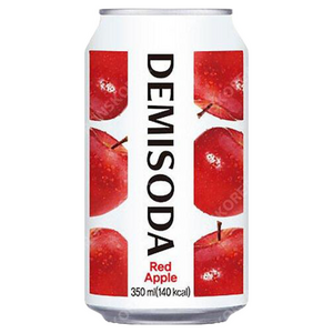 데미소다 저탄산 과즙음료 레드애플, 24개, 350ml
