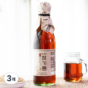 시장쏙 전연화 참기름 골드, 3개, 300ml