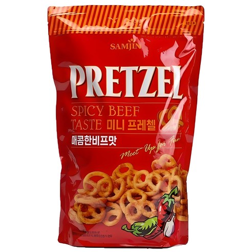 삼진 미니 프레첼 매콤한 비프맛