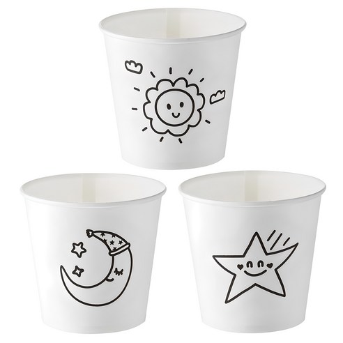 탐사 해달별 종이컵 185ml, 1개, 1000개입