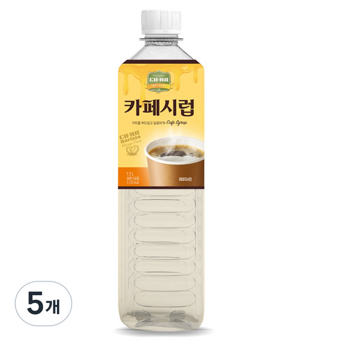CONA 카페시럽, 1.5L, 5개